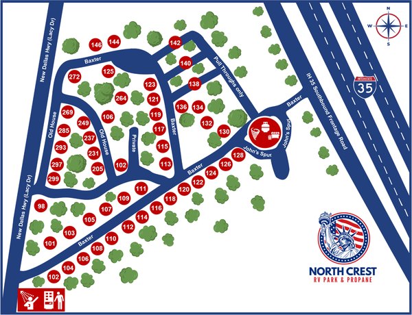 Thumbnail of the North Crest RV Park layout map