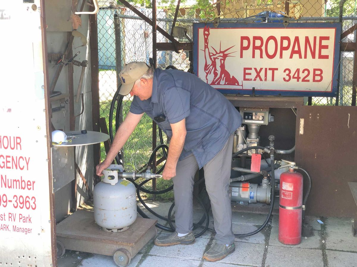 On-site propane filling